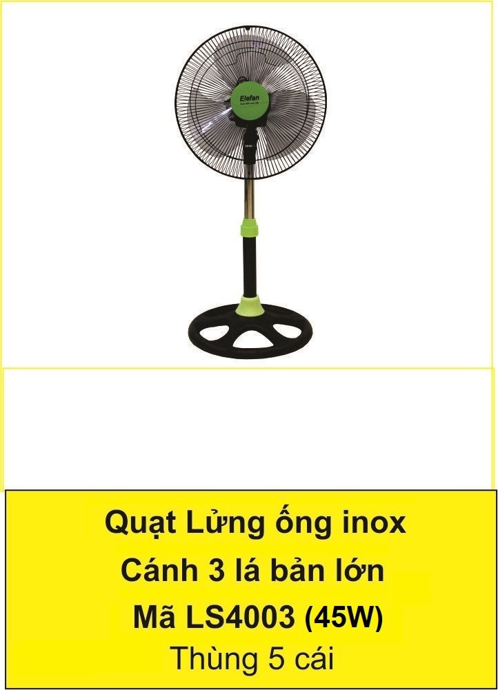 Quạt lửng ống Inox Elefan LS4003