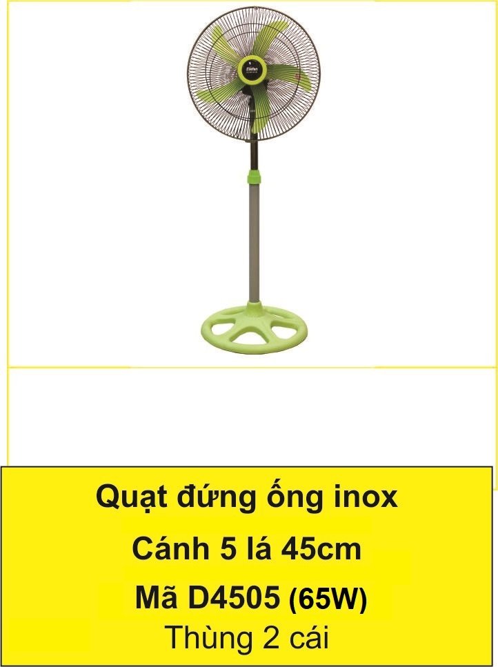 Quạt đứng Elefan ống inox D4505