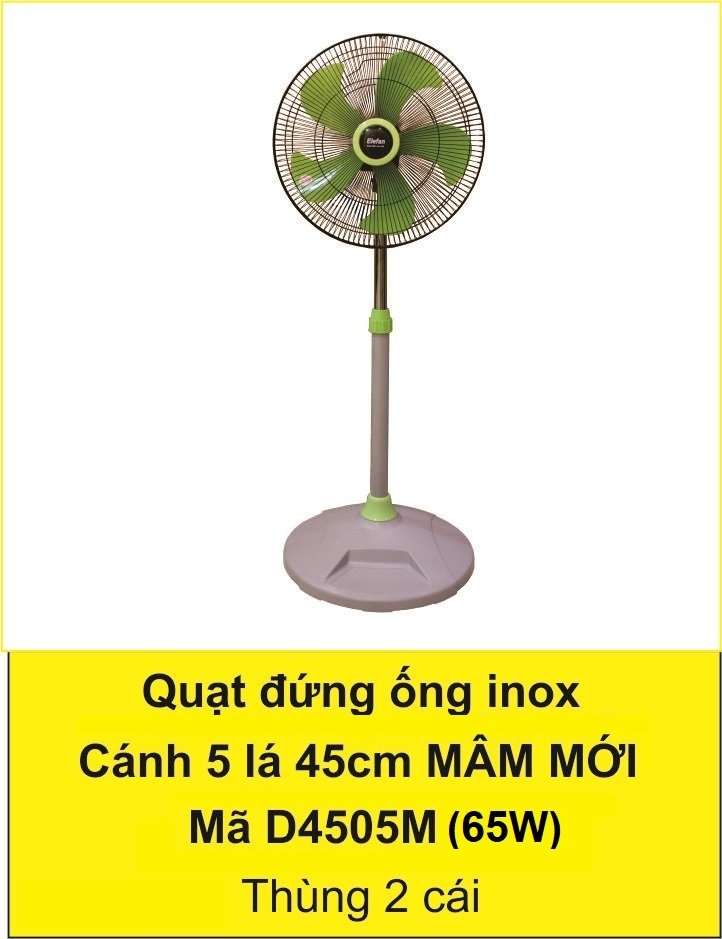 Quạt đứng Elefan ống inox D4505M