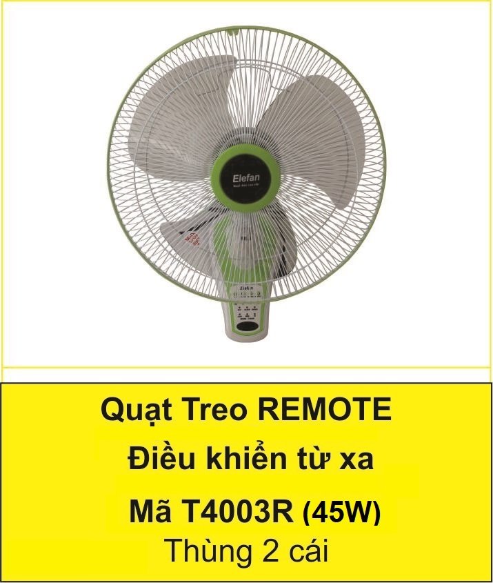 Quạt treo có điều khiển Elefan T4003R