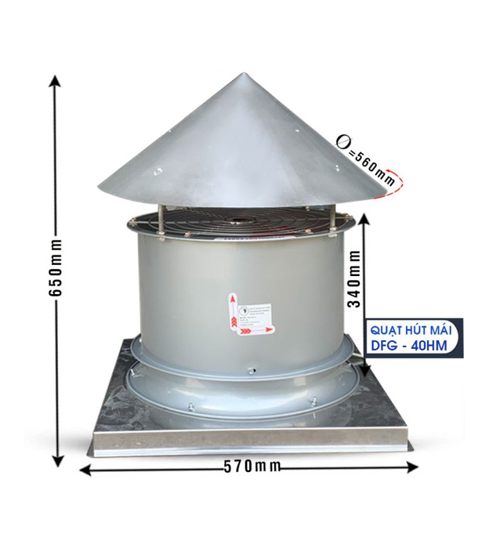 Quạt thông gió nóc Omysu DFG-40HM