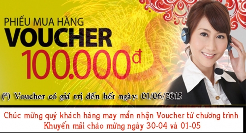 DS Khách hàng may mắn nhận Voucher 100.000đ