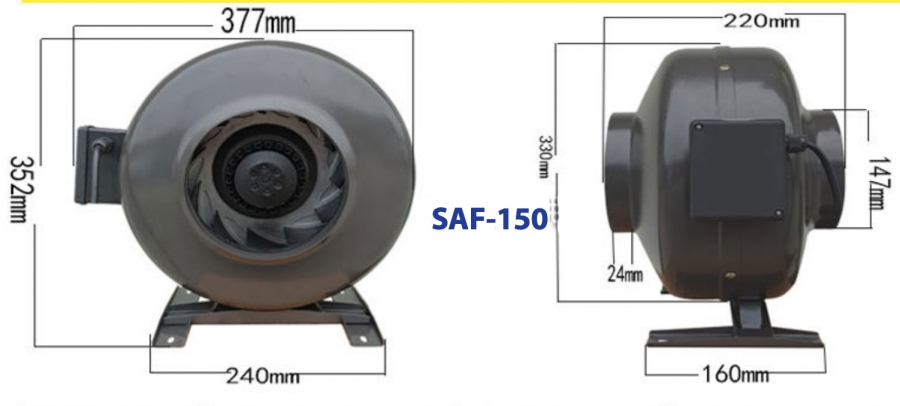 Quạt hút nối ống Superlite Max SAF-150