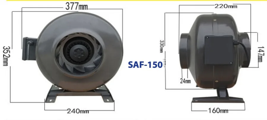 Quạt hút nối ống Superlite Max SAF-150