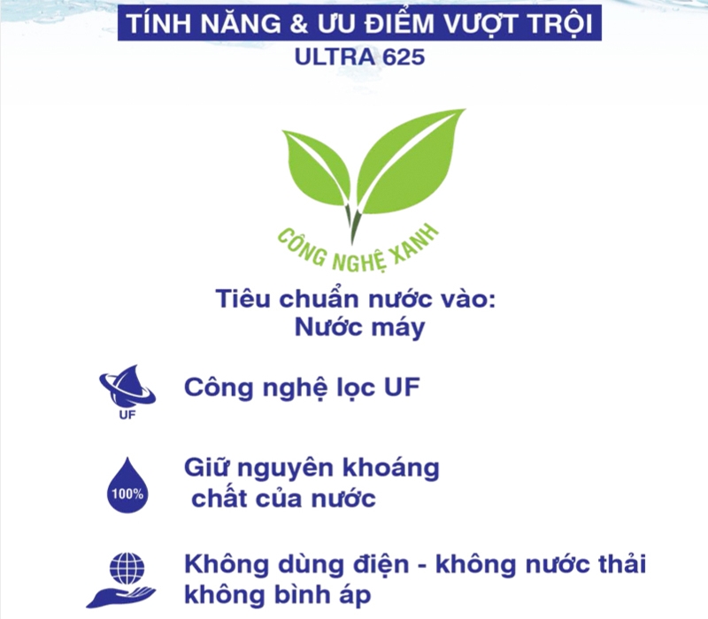 Máy Lọc Nước UF Robot 5 Cấp Ultra 625