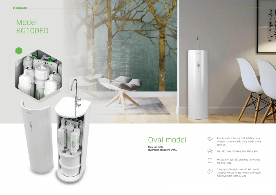 Máy lọc nước Kangaroo Hydrogen ion kiềm KG100EO