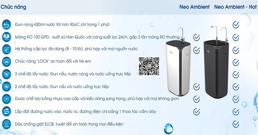 Máy lọc nước RO Neo Ambient 8 lõi