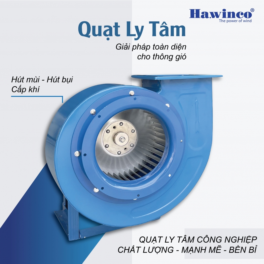 Quạt hút khói bếp ly tâm Ha.winco HF 2A 370W