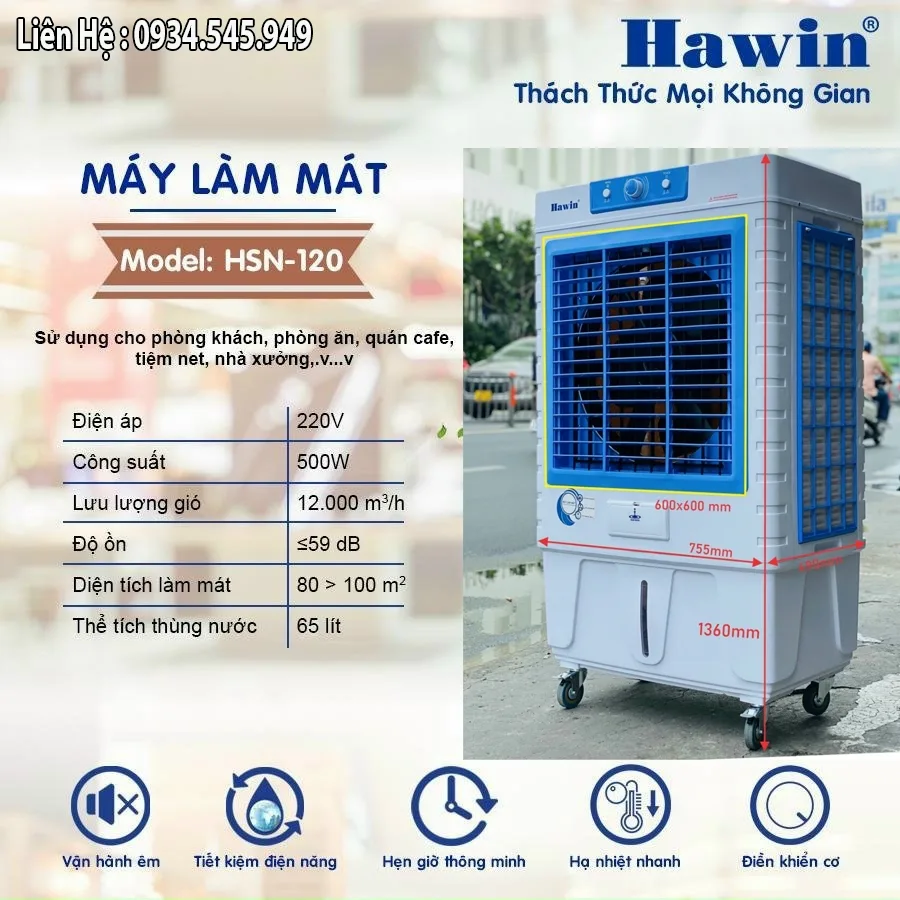 Máy làm mát Ha.winco HSN-120C