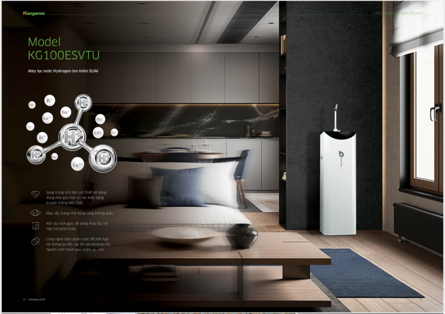 Máy lọc nước Kangaroo Hydrogen ion kiềm KG100ES