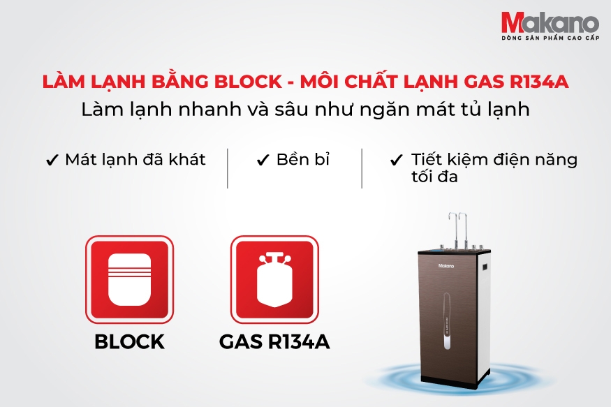 Máy lọc nước nóng nguội lạnh Makano MKW-43710H