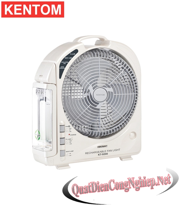 Quạt sạc Kentom KT9200 (2 bình)