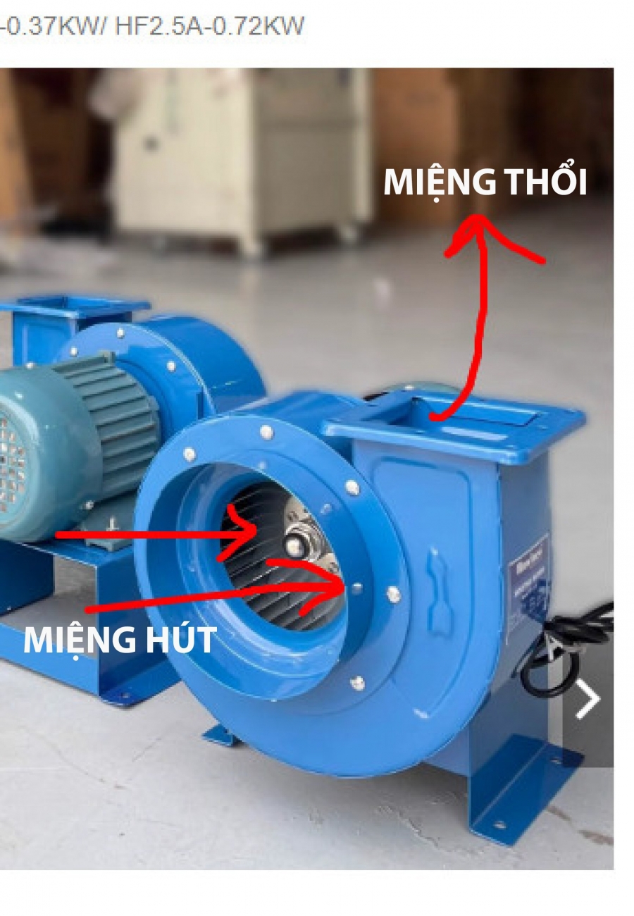 Quạt hút khói bếp ly tâm Ha.winco HF 2A 370W