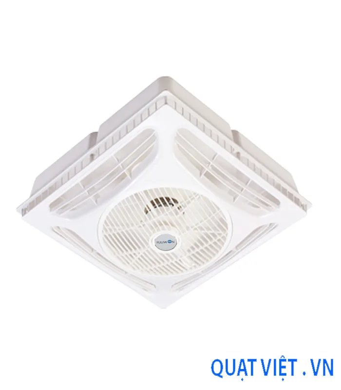 Quạt đảo dạng hộp ốp trần FU003 (viền xi mạ Inox)
