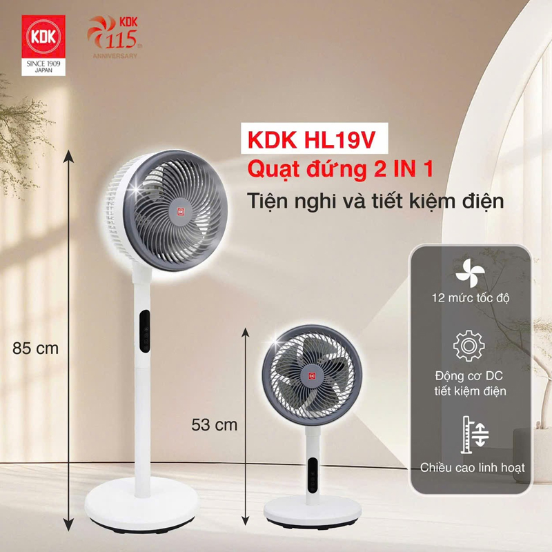 Quạt lửng KDK HL19V