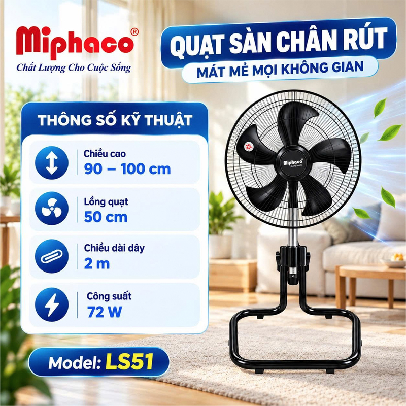Quạt sàn công nghiệp Miphaco LS51