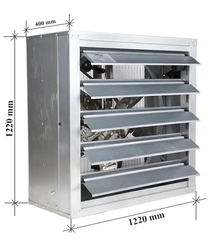 Quạt thông gió vuông cánh inox Ha.winco HSB 1220