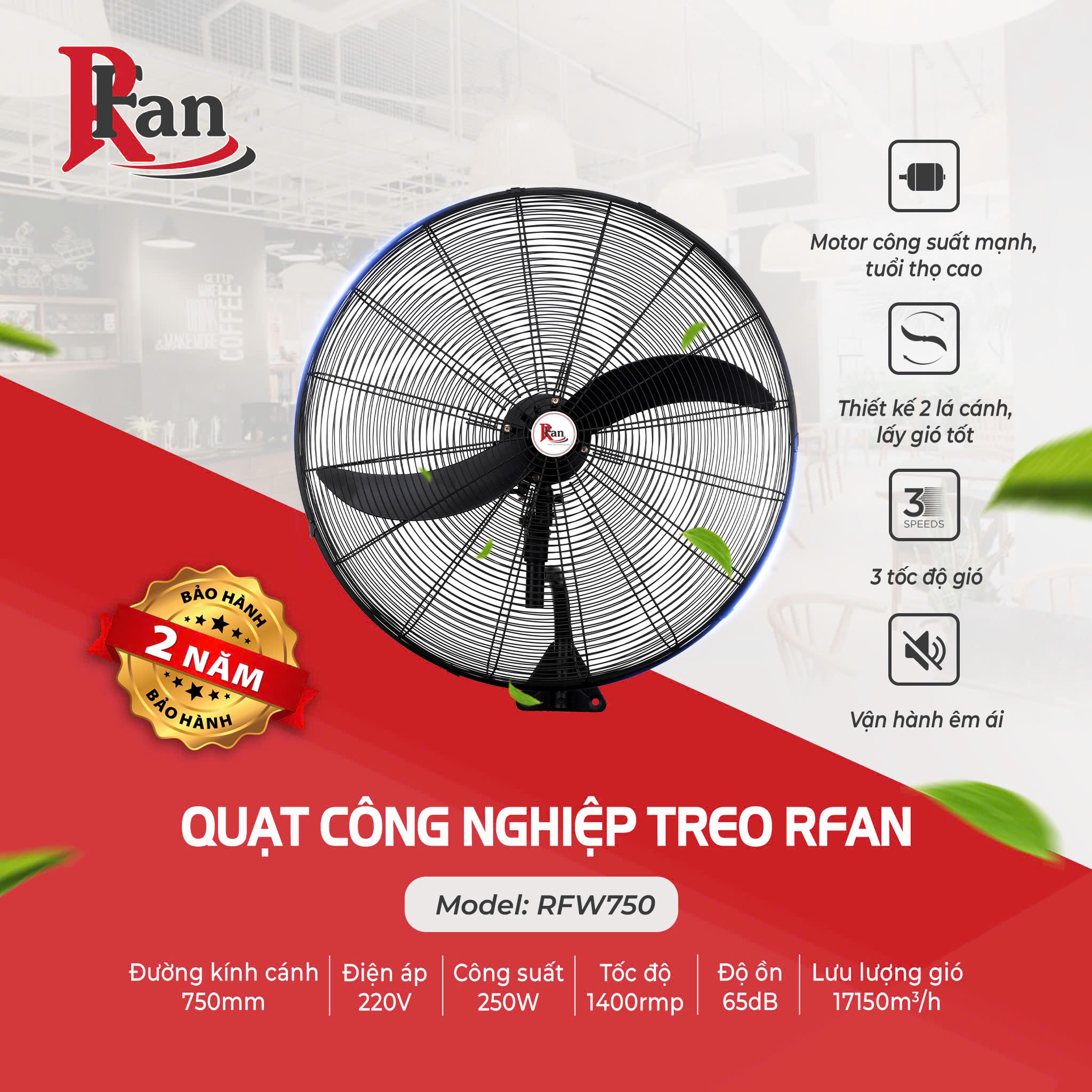 Quạt treo công nghiệp RFan RFW-750