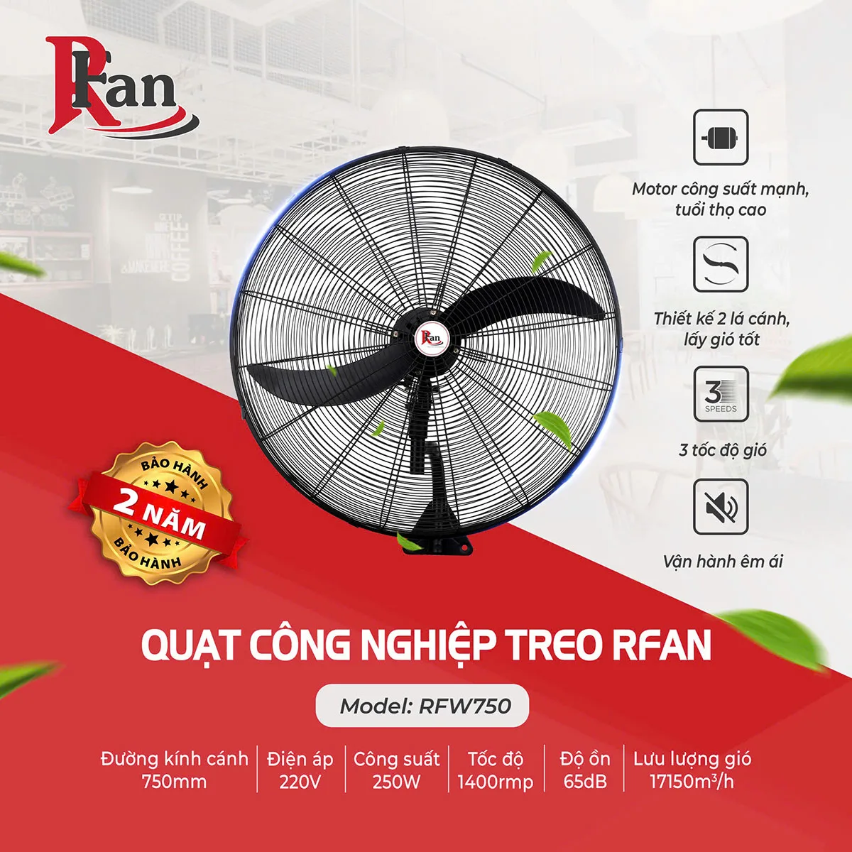 Quạt treo công nghiệp RFan RFW-750