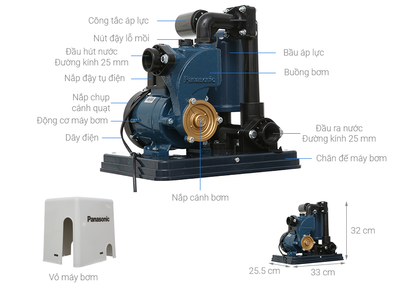 Máy bơm tăng áp Panasonic A-130JACK