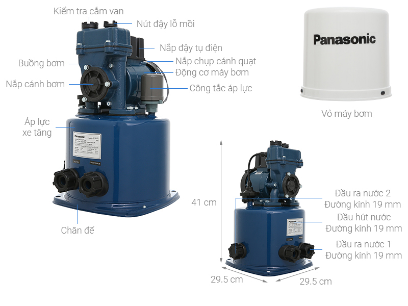 Máy bơm tăng áp Panasonic A-130JTX