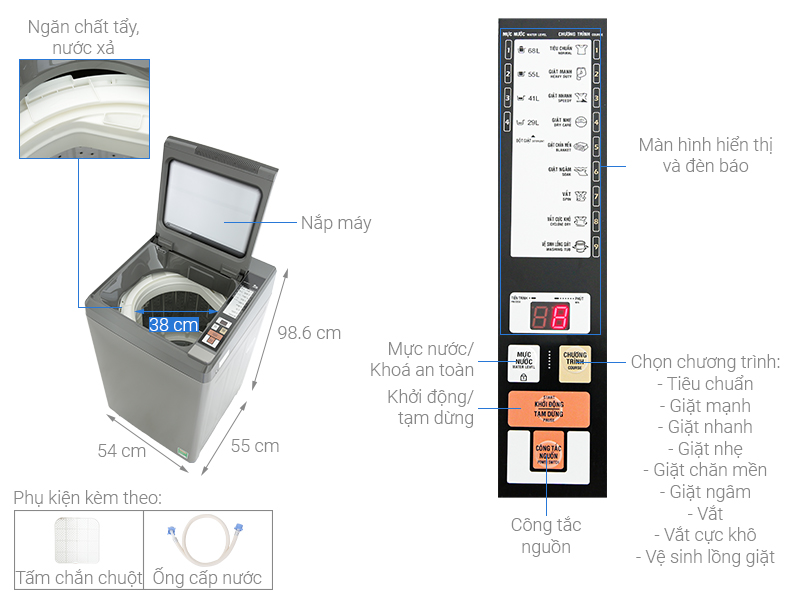 MÁY GIẶT AQUA AQW-S90CT.S