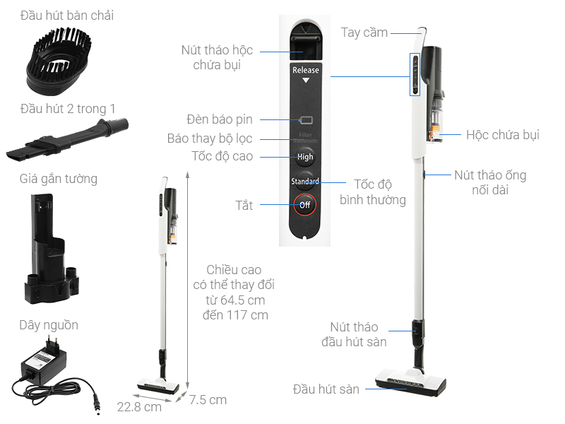 Máy hút bụi không dây Hitachi PV-XL2K