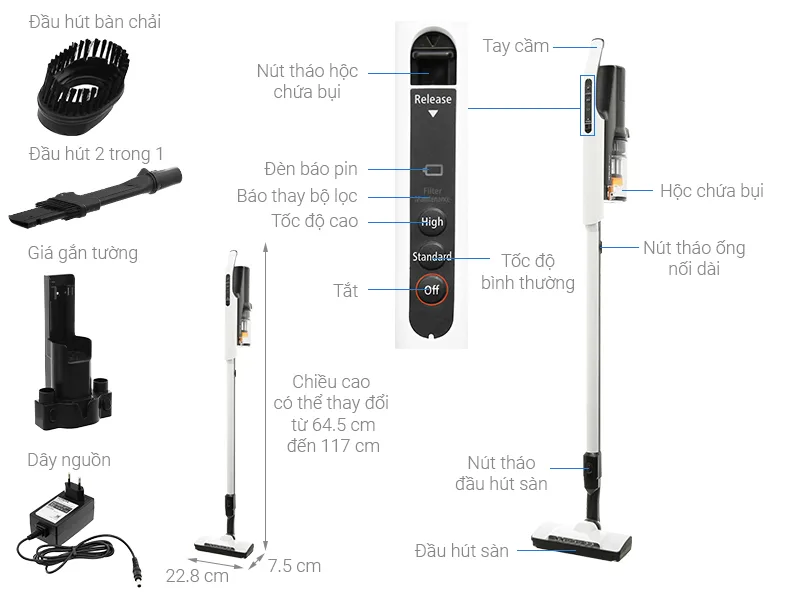 Máy hút bụi không dây Hitachi PV-XL2K