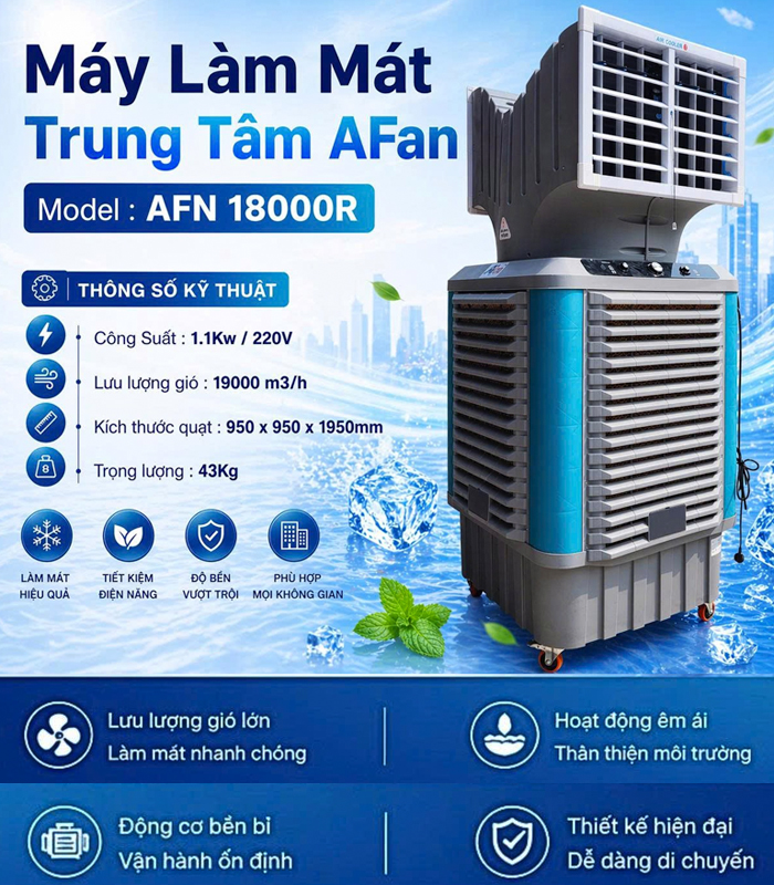 Máy làm mát hơi nước công nghiệp Afan AFN18000R