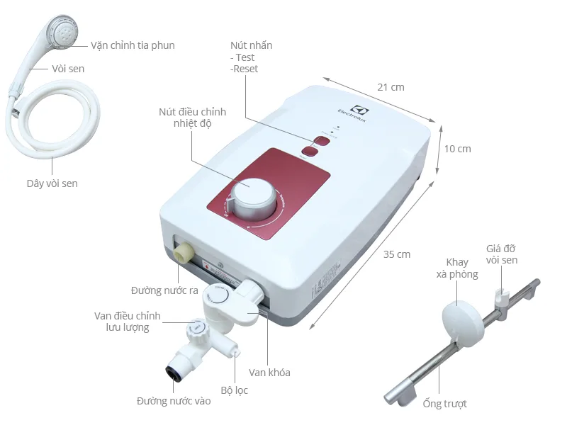 Máy nước nóng trực tiếp Electrolux EWE451GX-DWR