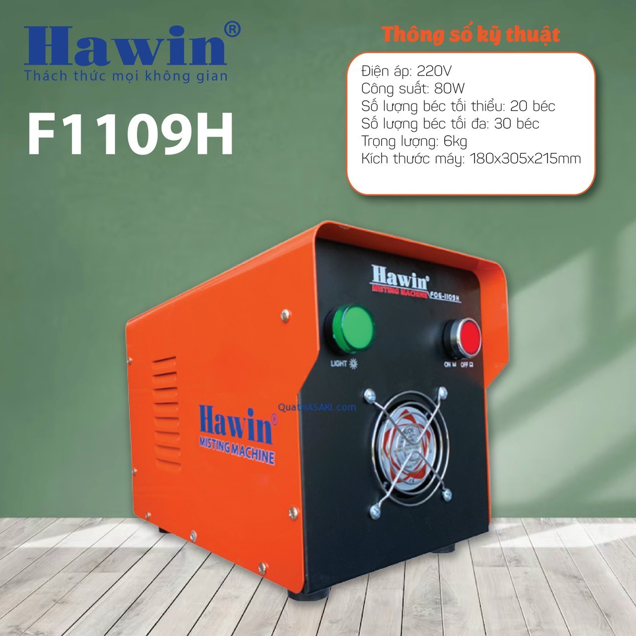 Máy phun sương Hawin FOG 1109H (trọn bộ)