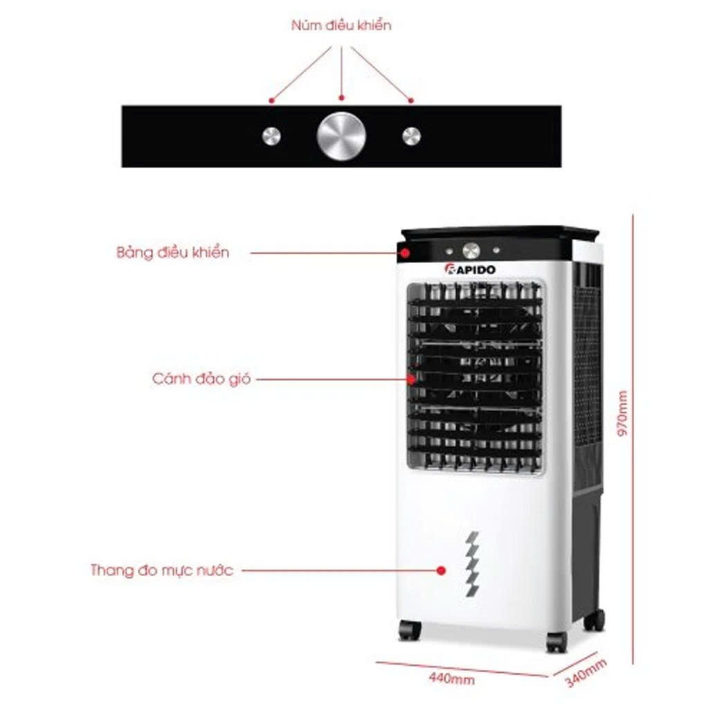 Quạt điều hòa không khí Rapido 6000M