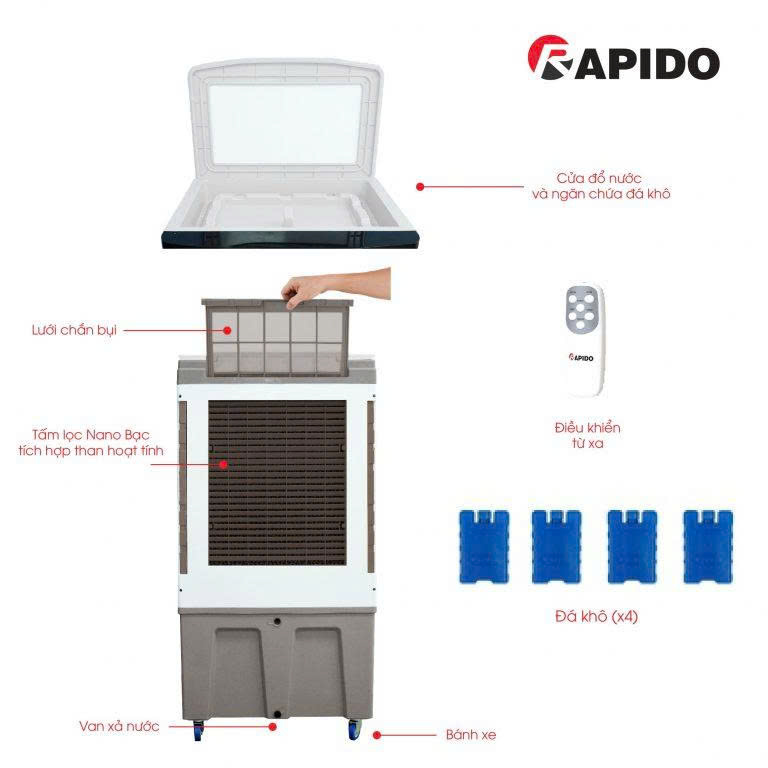 Quạt điều hòa không khí Rapido 9000D