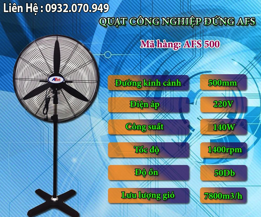 Quạt đứng công nghiệp AFan AFS-500