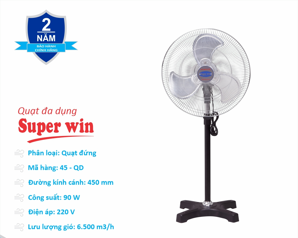 Quạt đứng Super Win 45-QD
