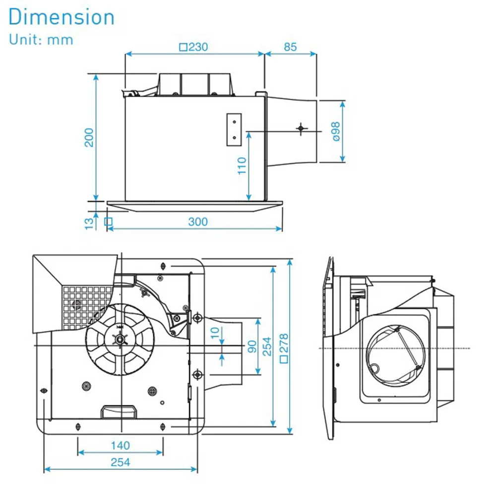 Quạt hút âm trần Panasonic FV-24CHRV2