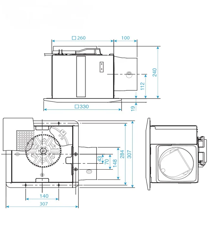 Quạt hút gắn trần Panasonic 02 cấp tốc độ FV-27CH9