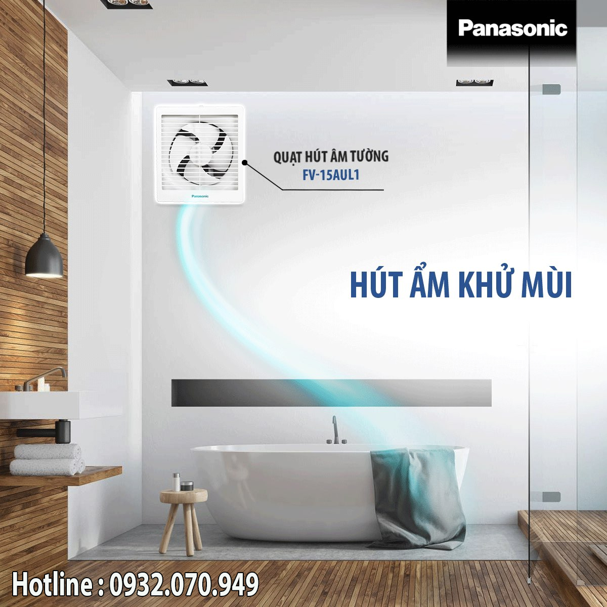 Quạt hút gắn tường Panasonic FV-15AUL