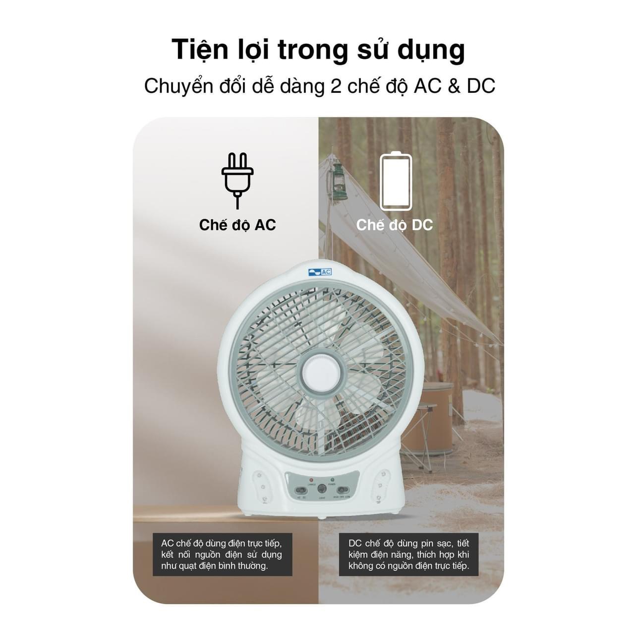 Quạt sạc AC ARF03D106