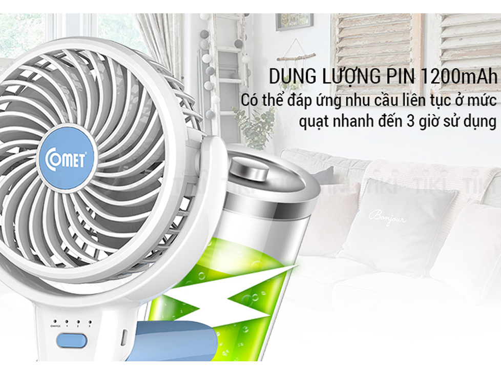 Quạt sạc Comet CRF0904