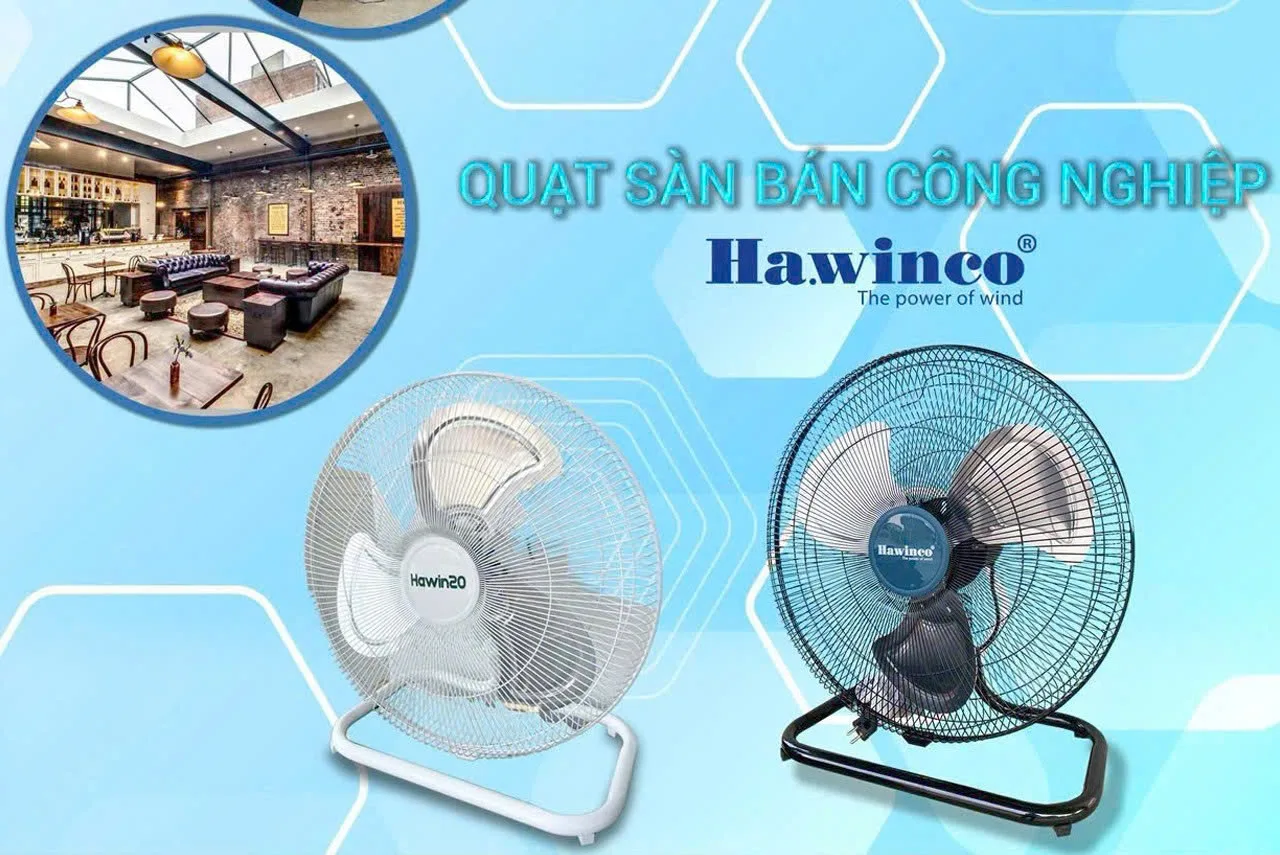 Quạt sàn chân quỳ công nghiệp Ha.winco HF20-50SM