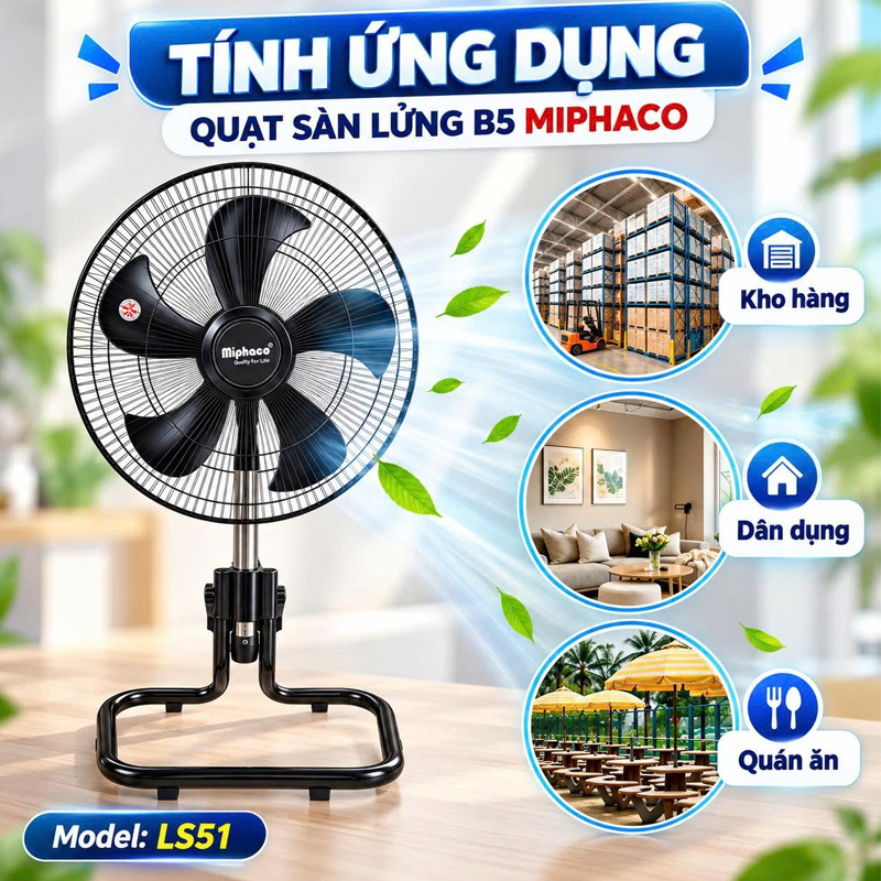 Quạt sàn công nghiệp Miphaco LS51