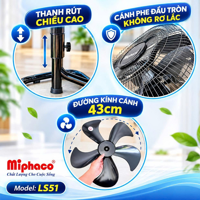 Quạt sàn công nghiệp Miphaco LS51