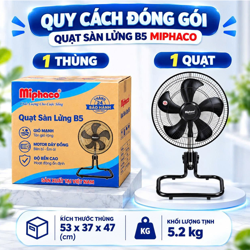 Quạt sàn công nghiệp Miphaco LS51