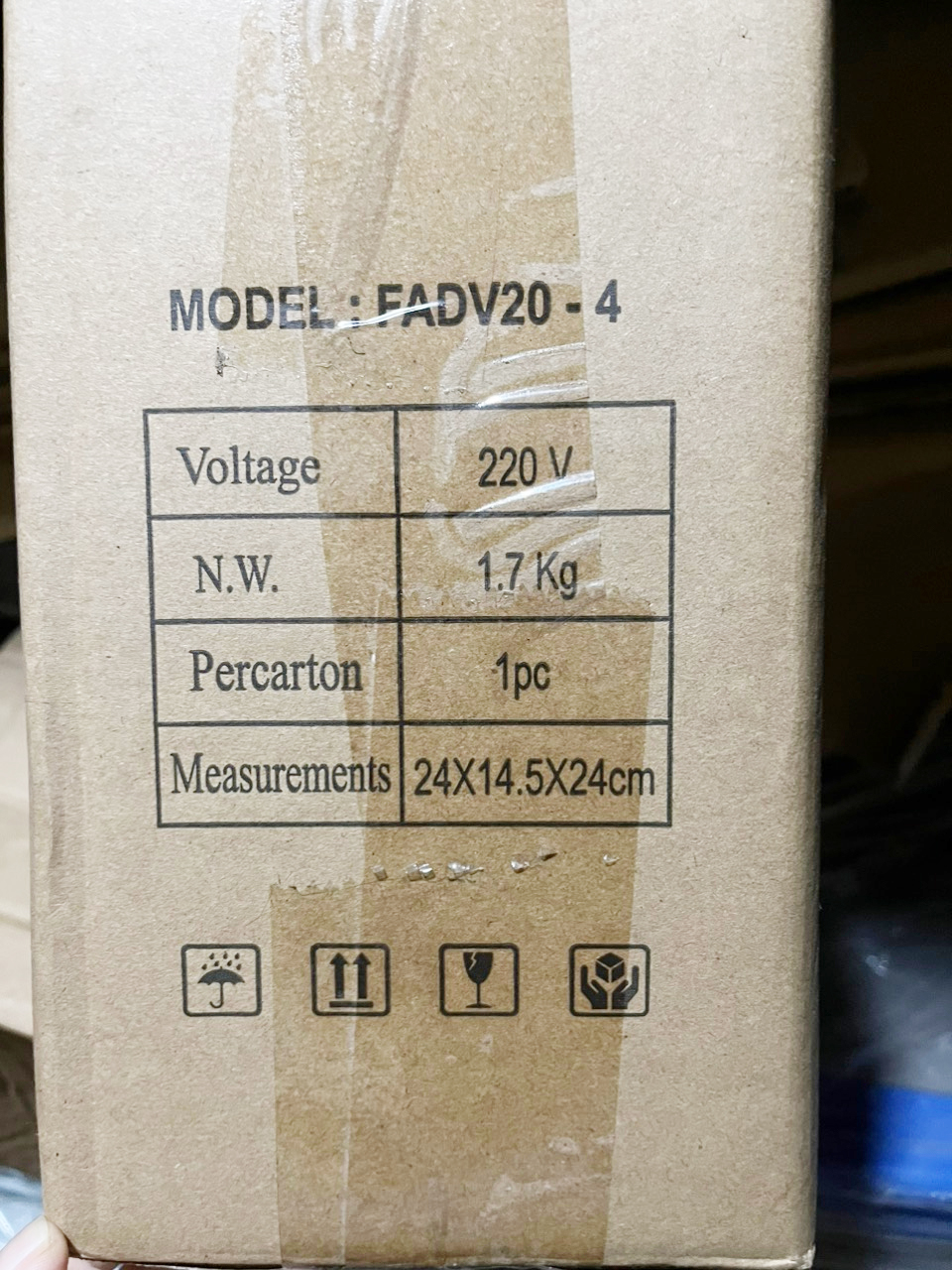 Quạt Thông Gió Vuông Có Lá Sách Deton FADV20-4