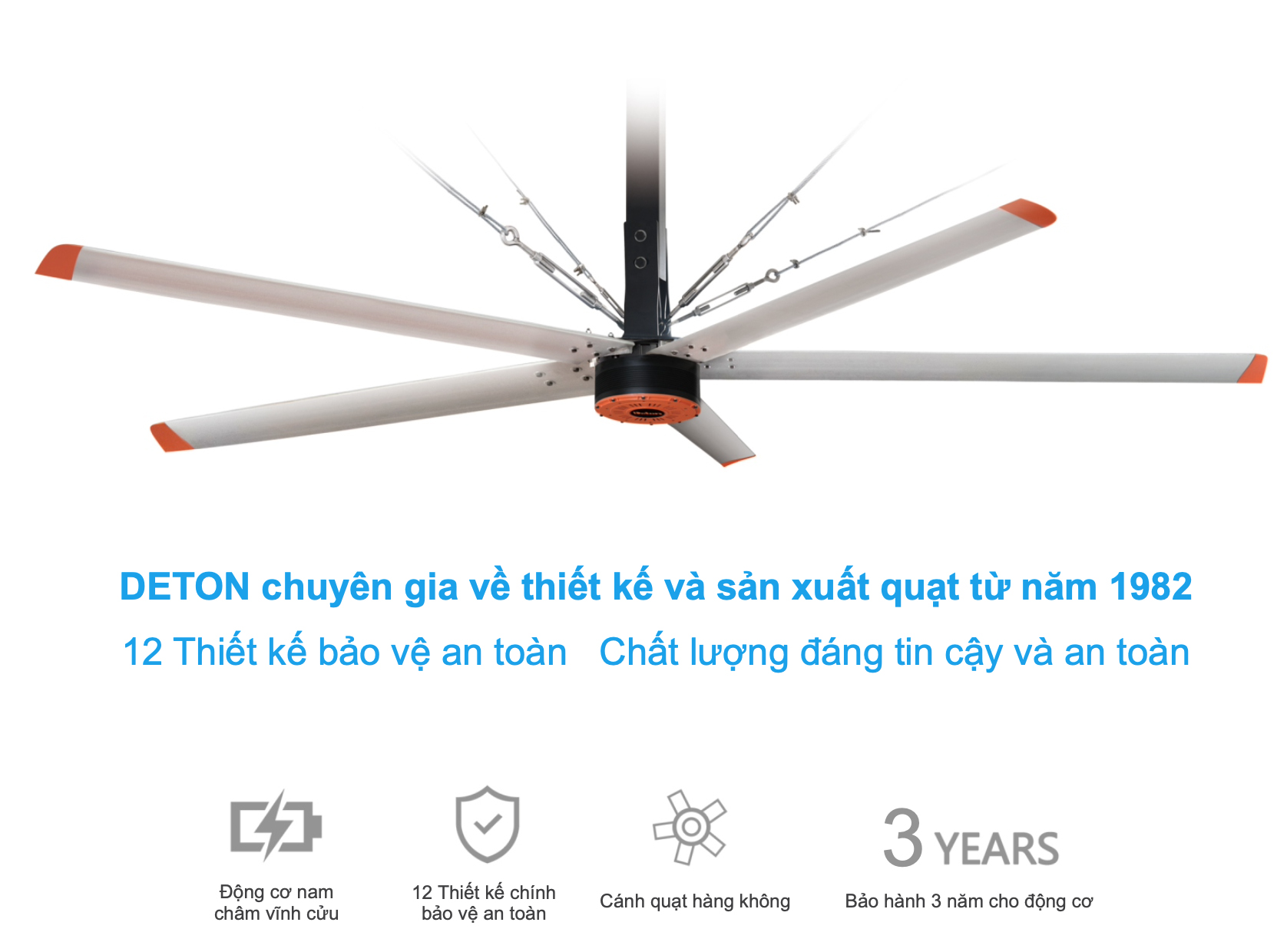 Quạt trần công nghiệp Deton ICFC-36E
