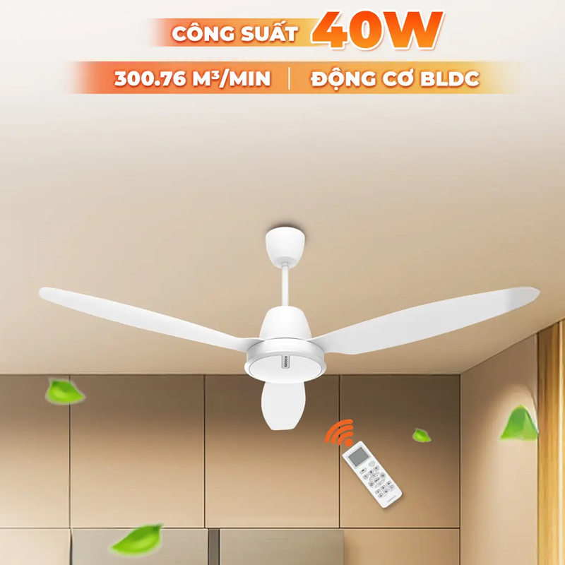 Quạt trần Nanoco 3 cánh NCF6031-W