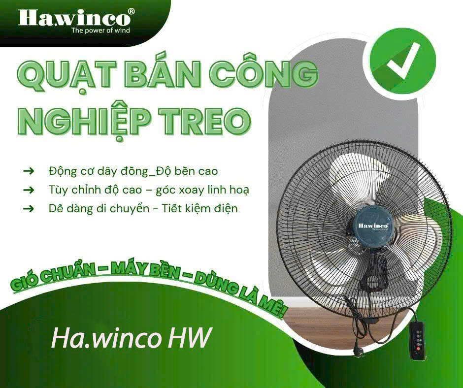 Quạt treo công nghiệp Ha.winco HW20-45