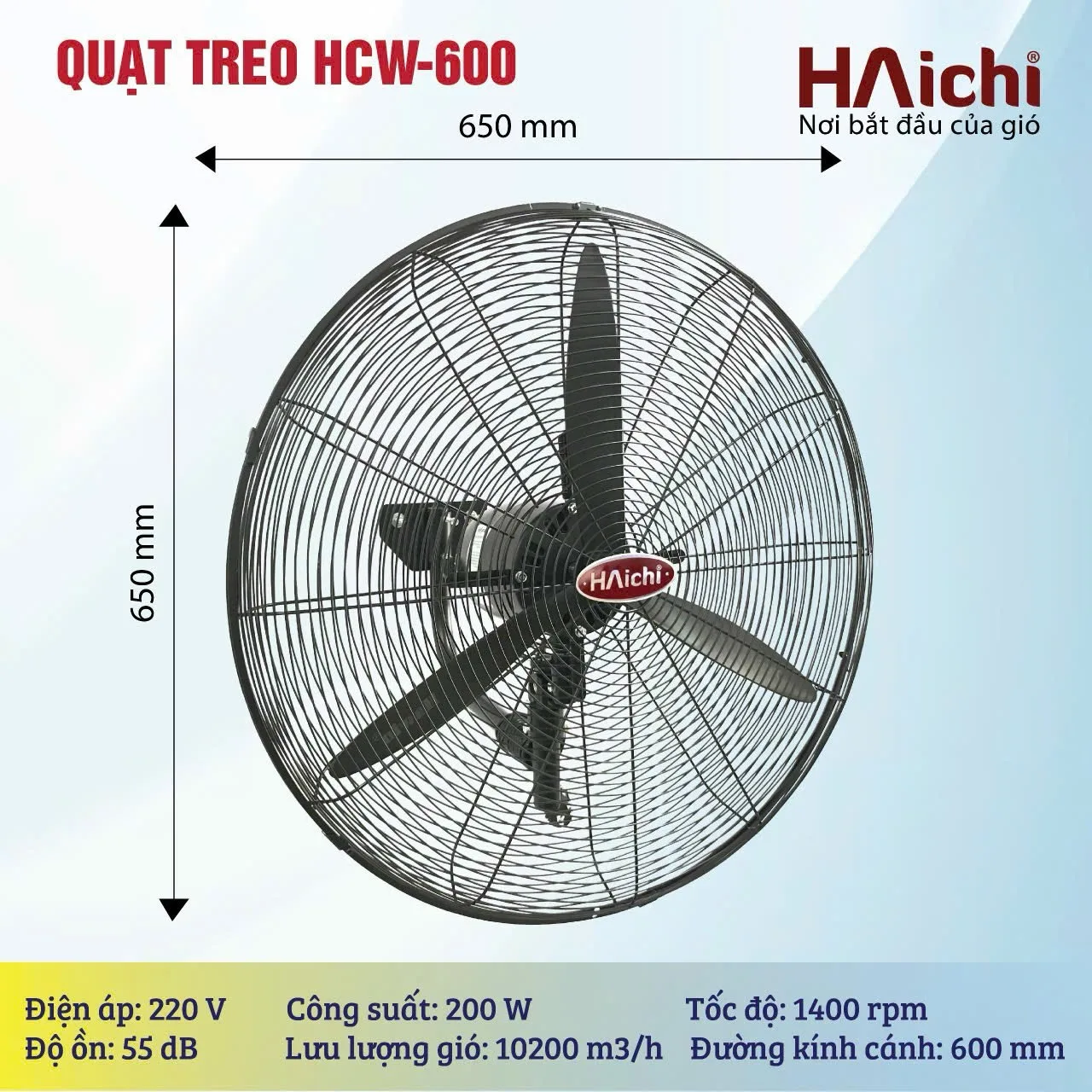 Quạt treo công nghiệp Haichi HCW 600SM