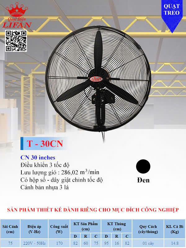 Quạt treo công nghiệp Lifan T-30CN
